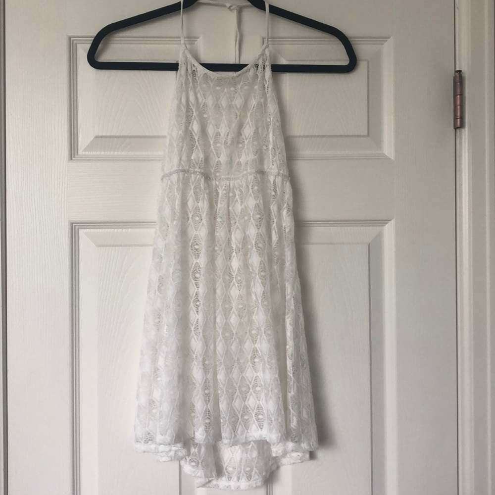 Francesca’s White Halter Swim Coverup